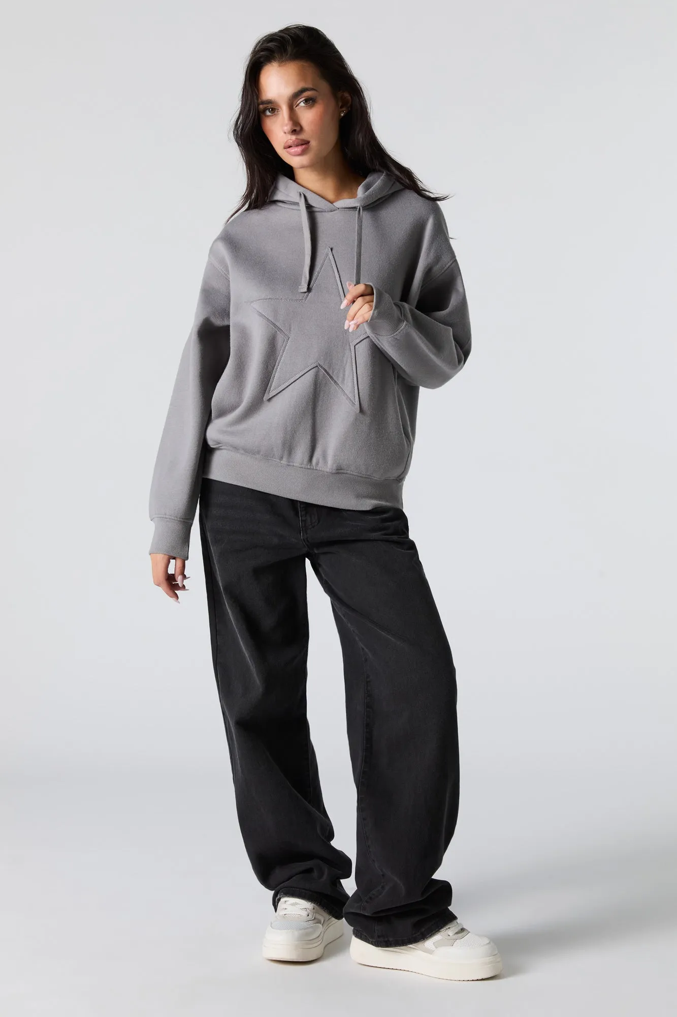 Graphic Fleece Hoodie sold by Charlotte Russe product image thumbnail 3