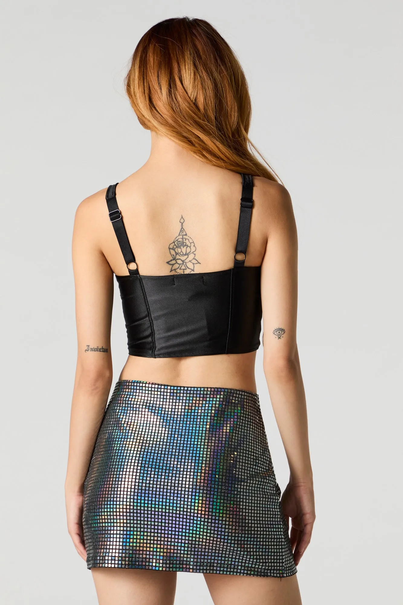 Metallic Sequin Mini Skort sold by Charlotte Russe product image thumbnail 2