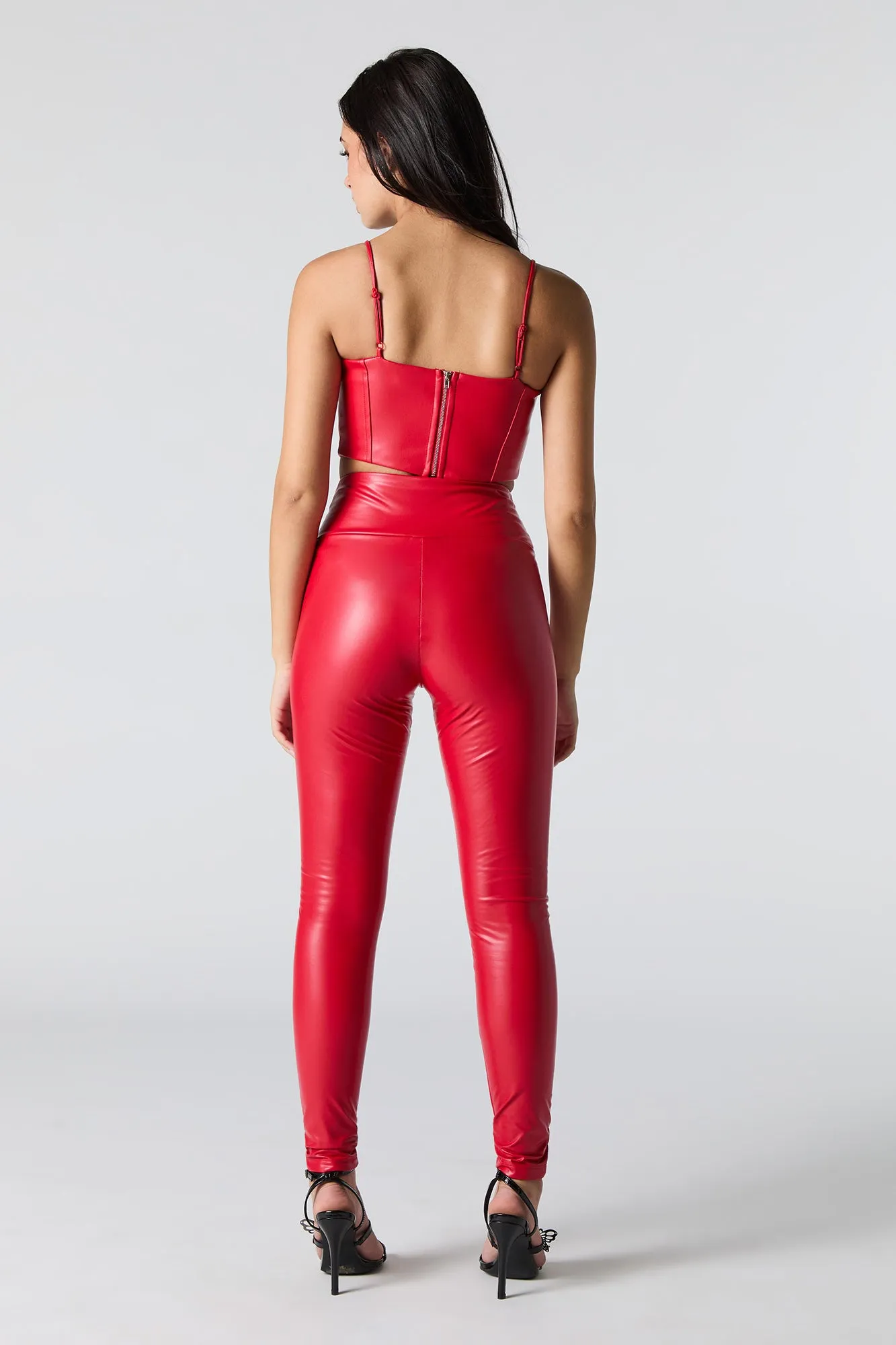 Faux Leather Waist Shaper Legging sold by Charlotte Russe product image thumbnail 3