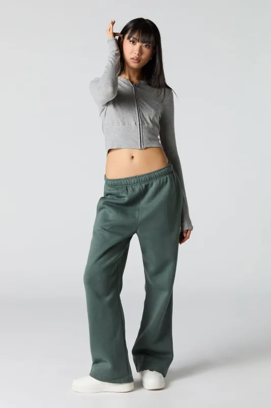 Solid Fleece Wide Leg Sweatpant sold by Charlotte Russe