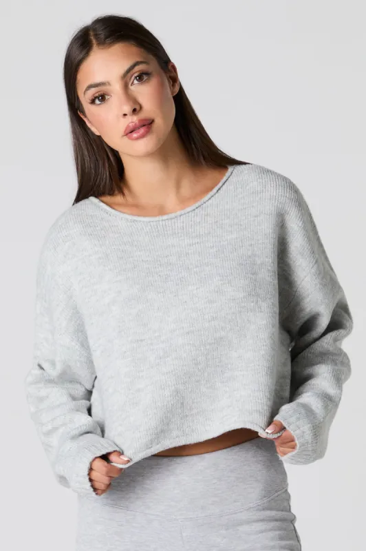 Boat Neck Boxy Sweater sold by Charlotte Russe