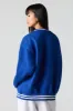 Embroidered Striped Trim Fleece Sweatshirt sold by Charlotte Russe