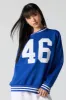 Embroidered Striped Trim Fleece Sweatshirt sold by Charlotte Russe