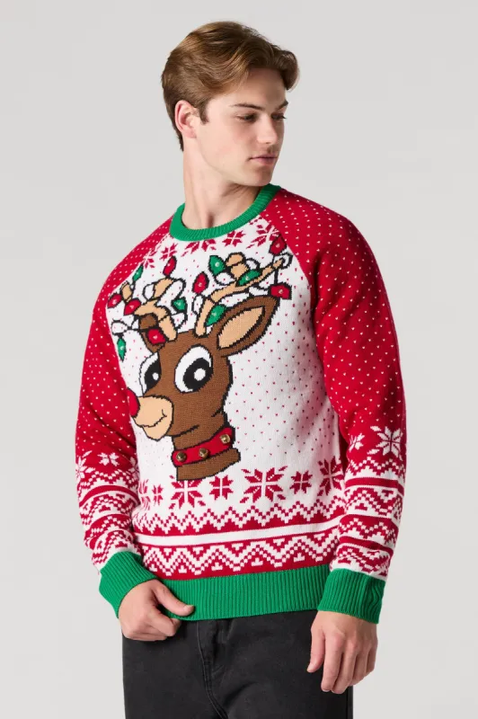 Rudolph Light Up Ugly Christmas Sweater sold by Charlotte Russe