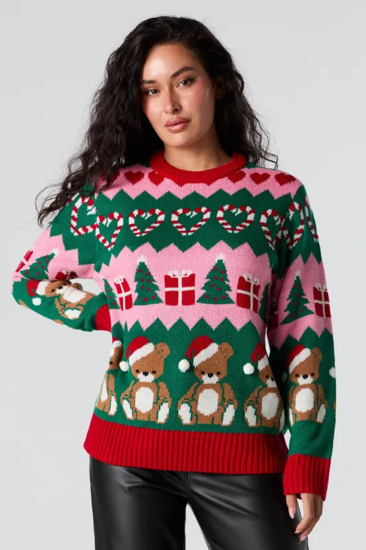 3D Santa Hat Fairisle Christmas Sweater sold by Charlotte Russe