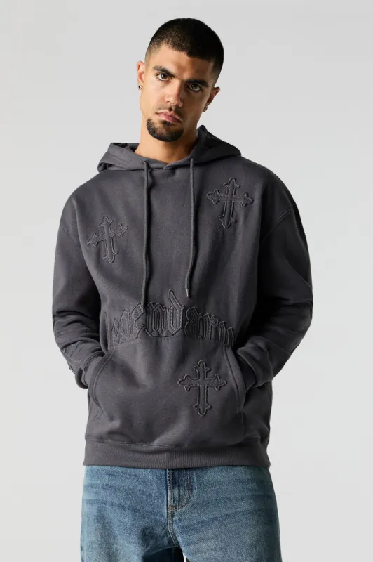 Legendary Embroidered Fleece Hoodie sold by Charlotte Russe