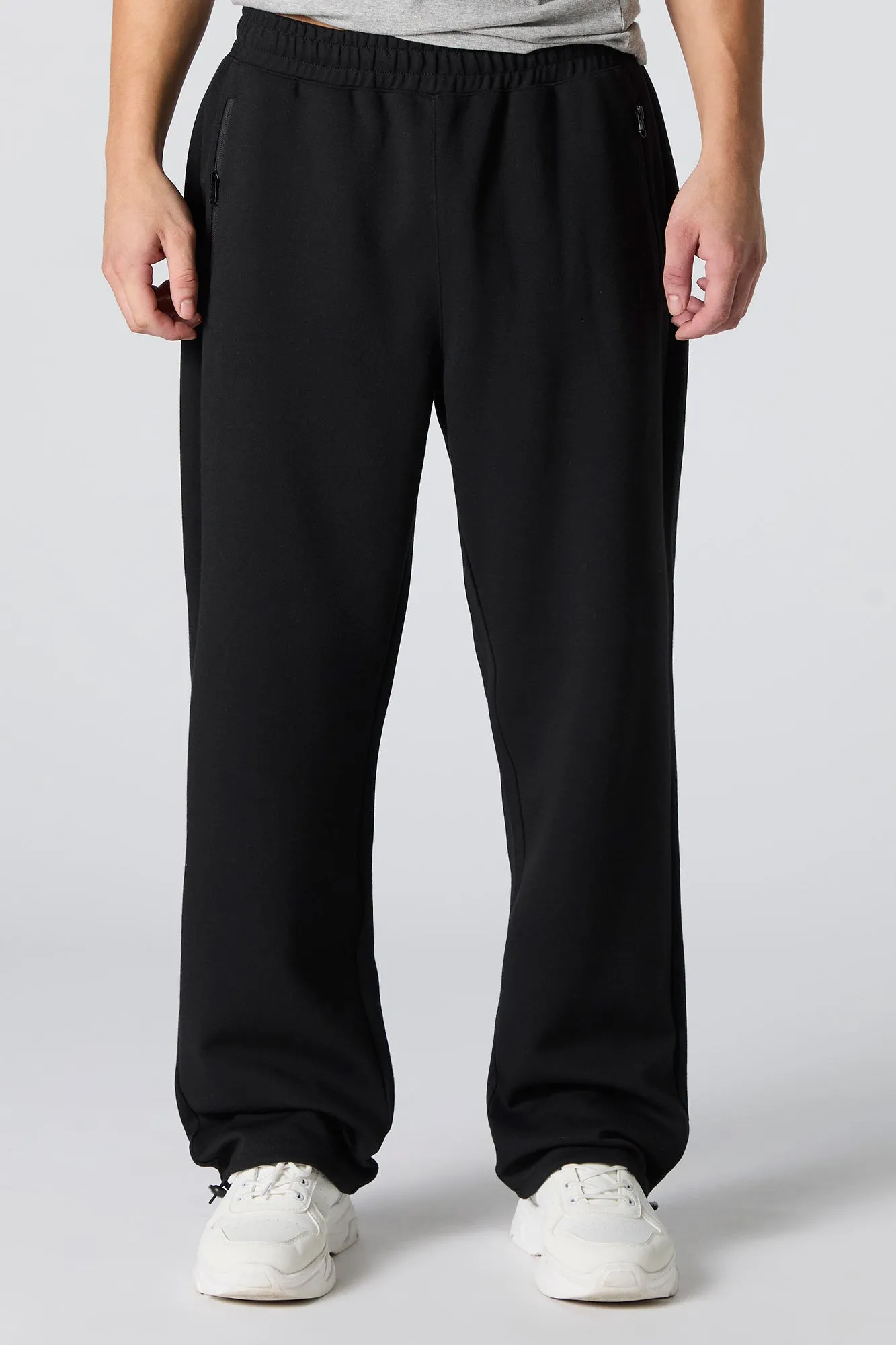 Active Fleece Zip Pocket Sweatpant sold by Charlotte Russe product image thumbnail 5