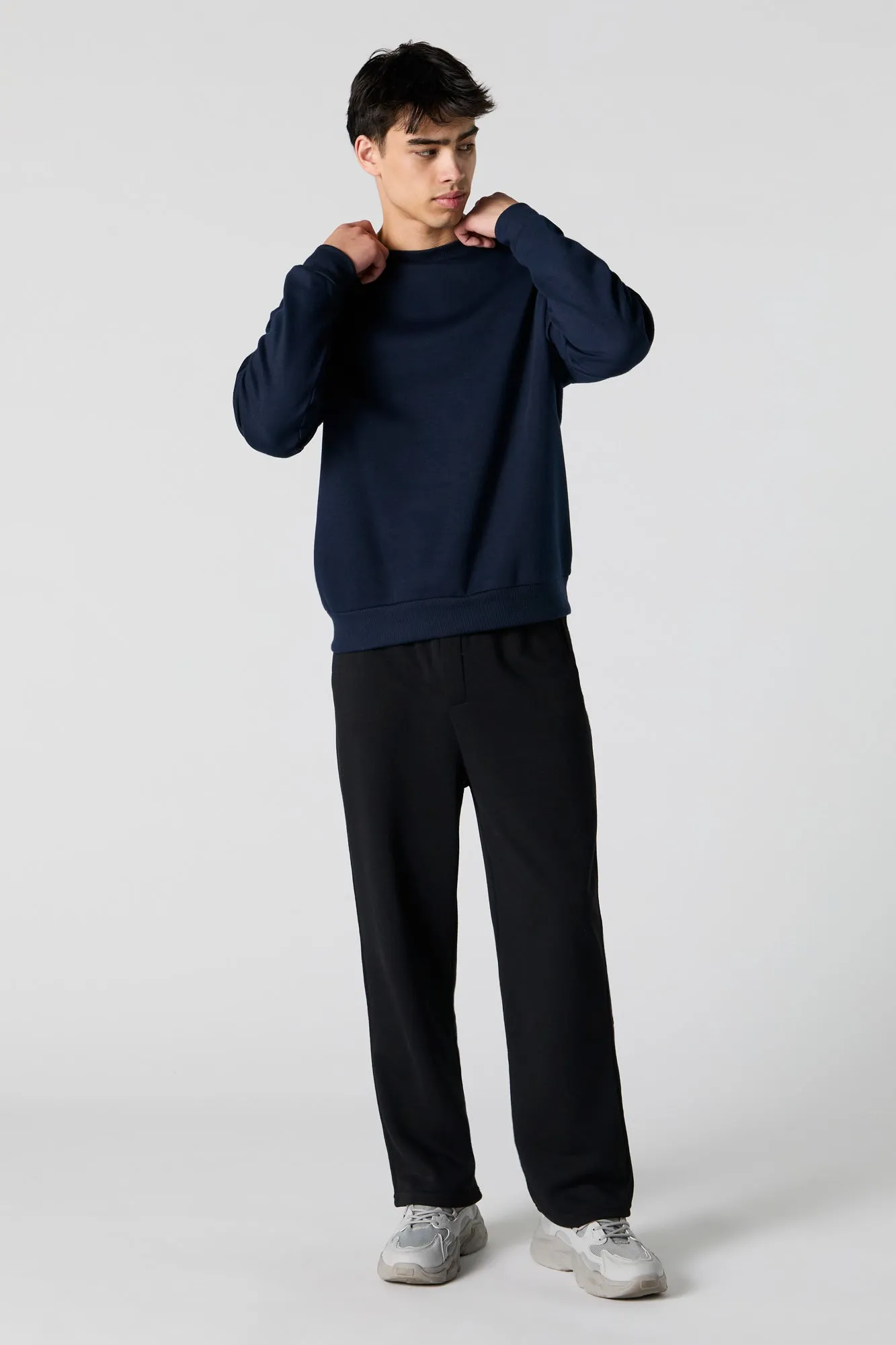 Solid Fleece Sweatshirt sold by Charlotte Russe product image thumbnail 3