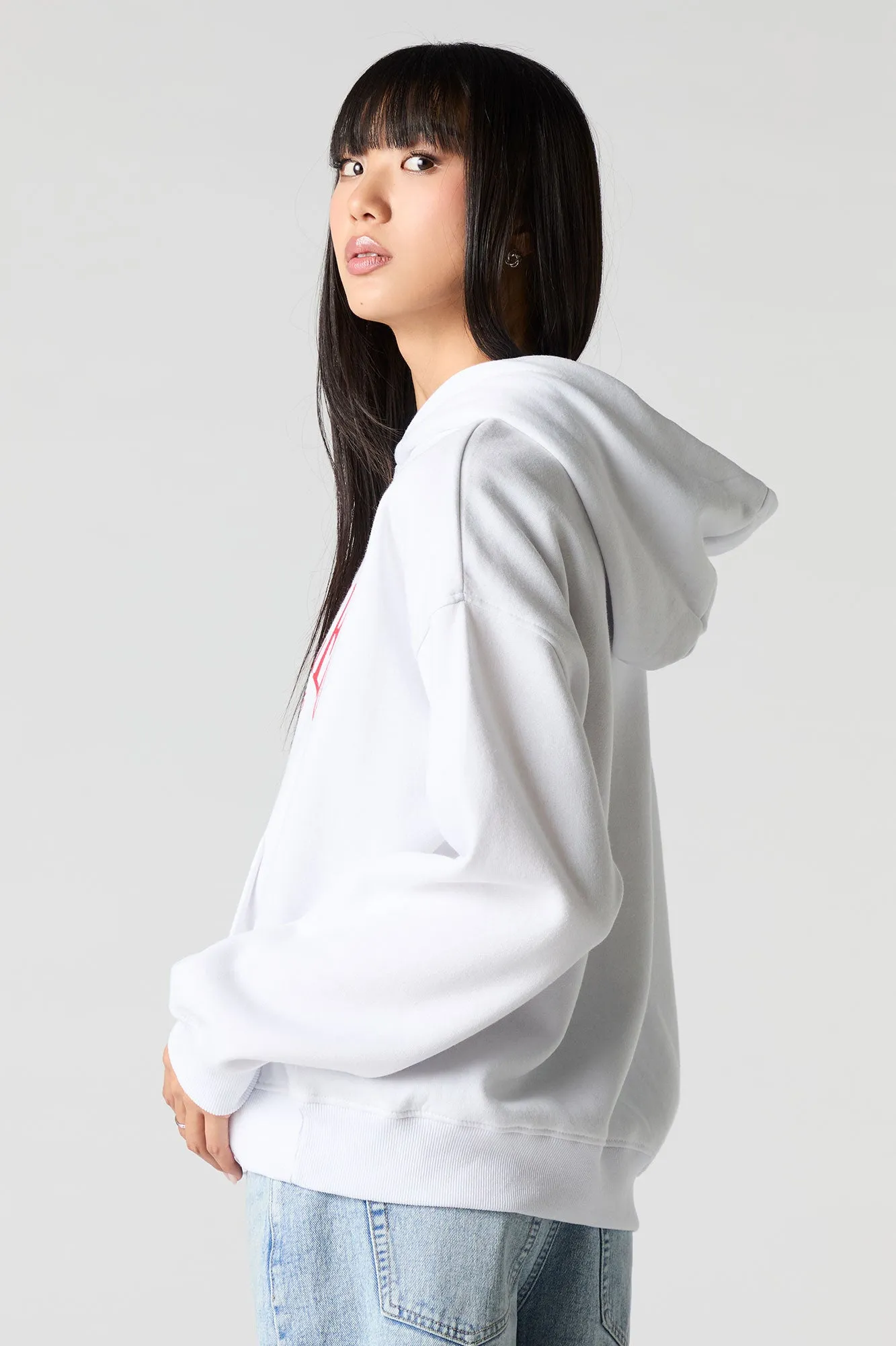 Oversized Graphic Fleece Hoodie sold by Charlotte Russe product image thumbnail 2