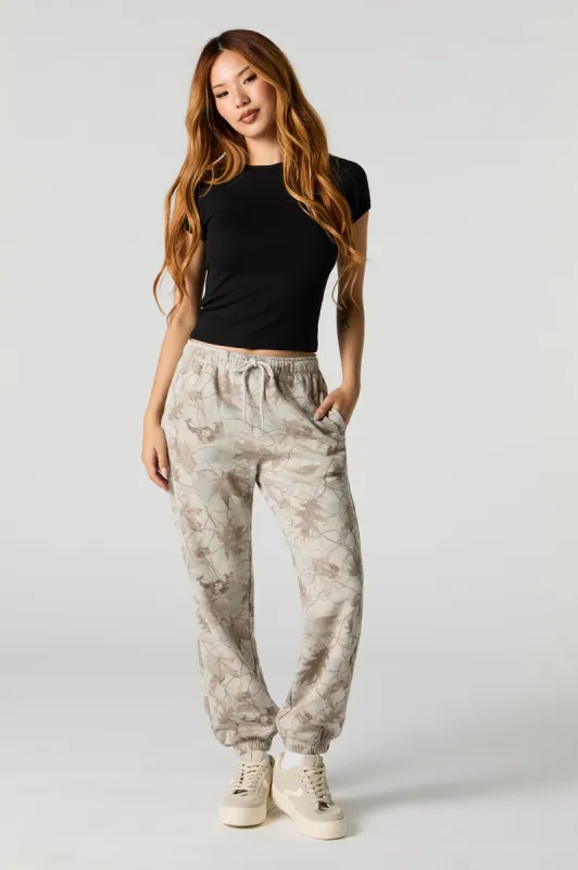Everyday Camo Print Fleece Jogger sold by Charlotte Russe