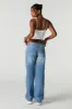 Medium Wash Slouchy Straight Leg Jean sold by Charlotte Russe