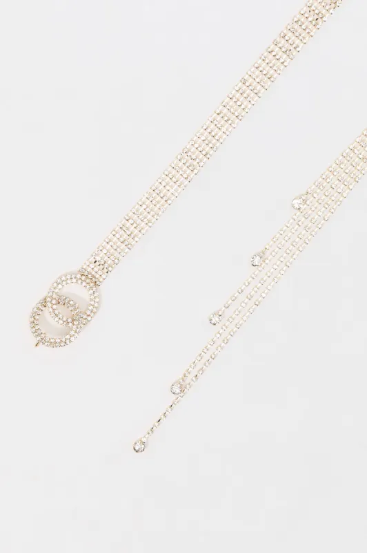 Rhinestone Circle Buckle Belt sold by Charlotte Russe