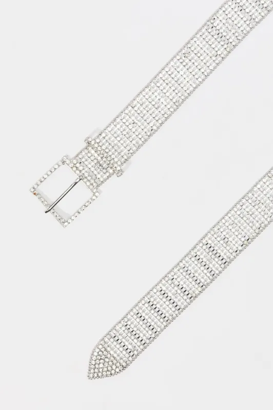Rhinestone Square Buckle Belt sold by Charlotte Russe