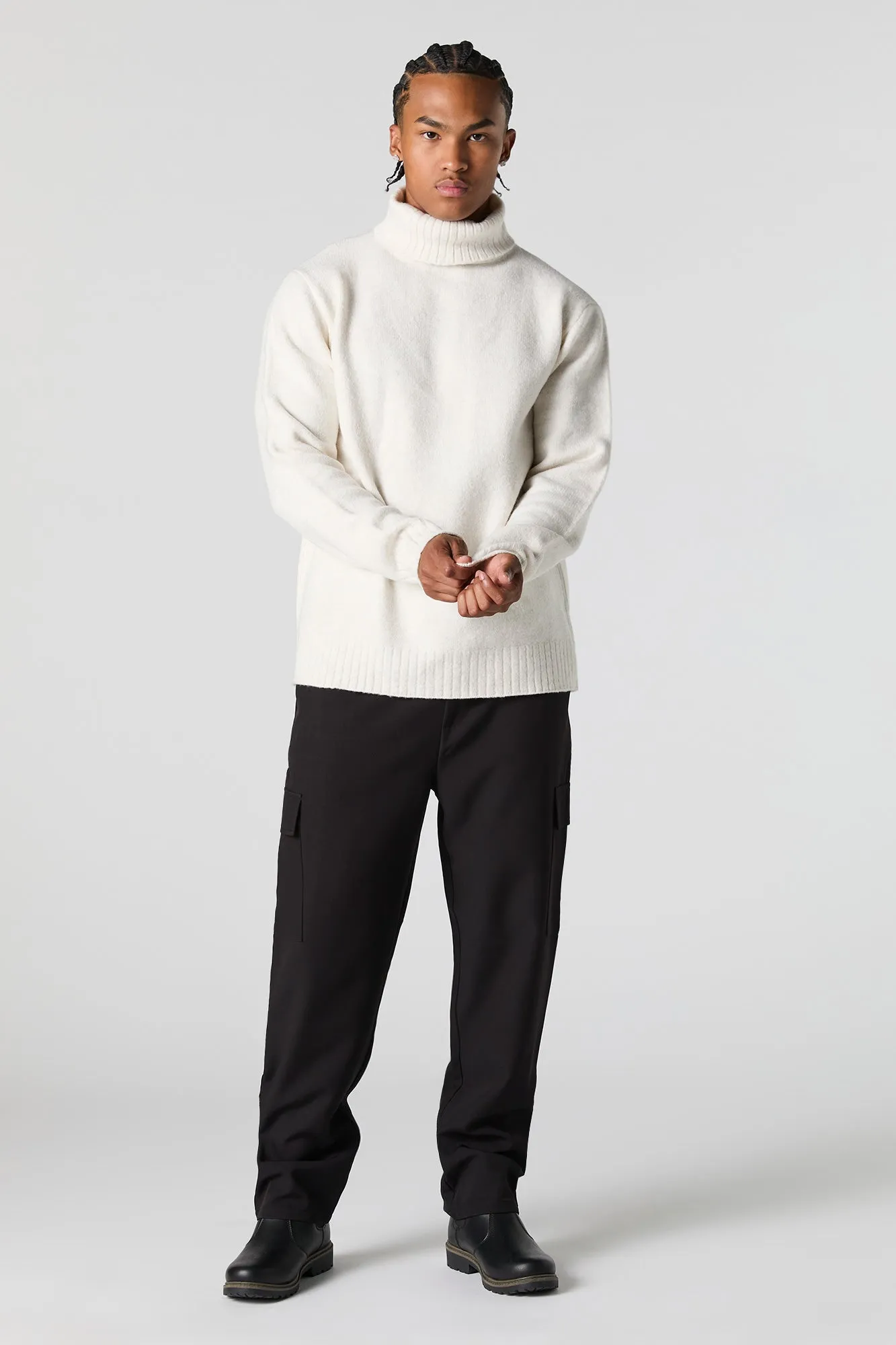 Mossy Knit Turtleneck Sweater sold by Charlotte Russe product image thumbnail 3