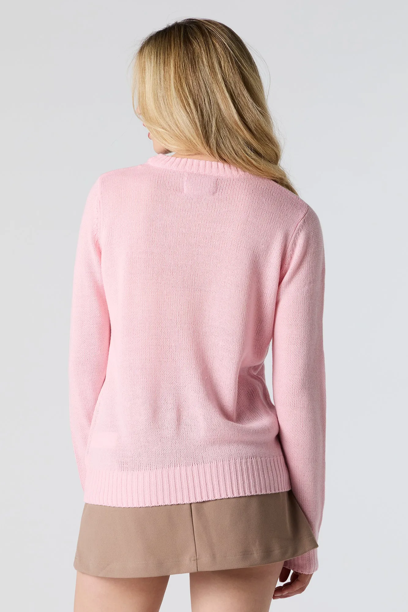 Reindeer Jacquard Knit Christmas Sweater sold by Charlotte Russe product image thumbnail 2