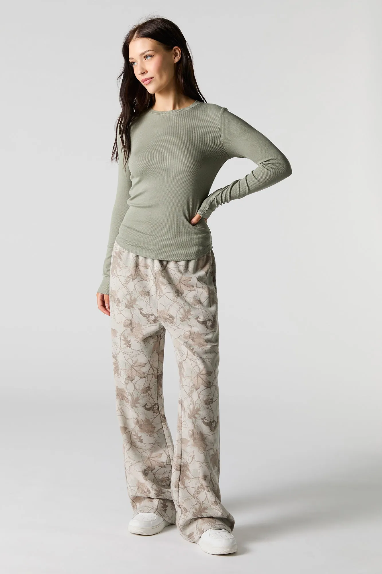 Everyday Ribbed Long Sleeve Top sold by Charlotte Russe product image thumbnail 3