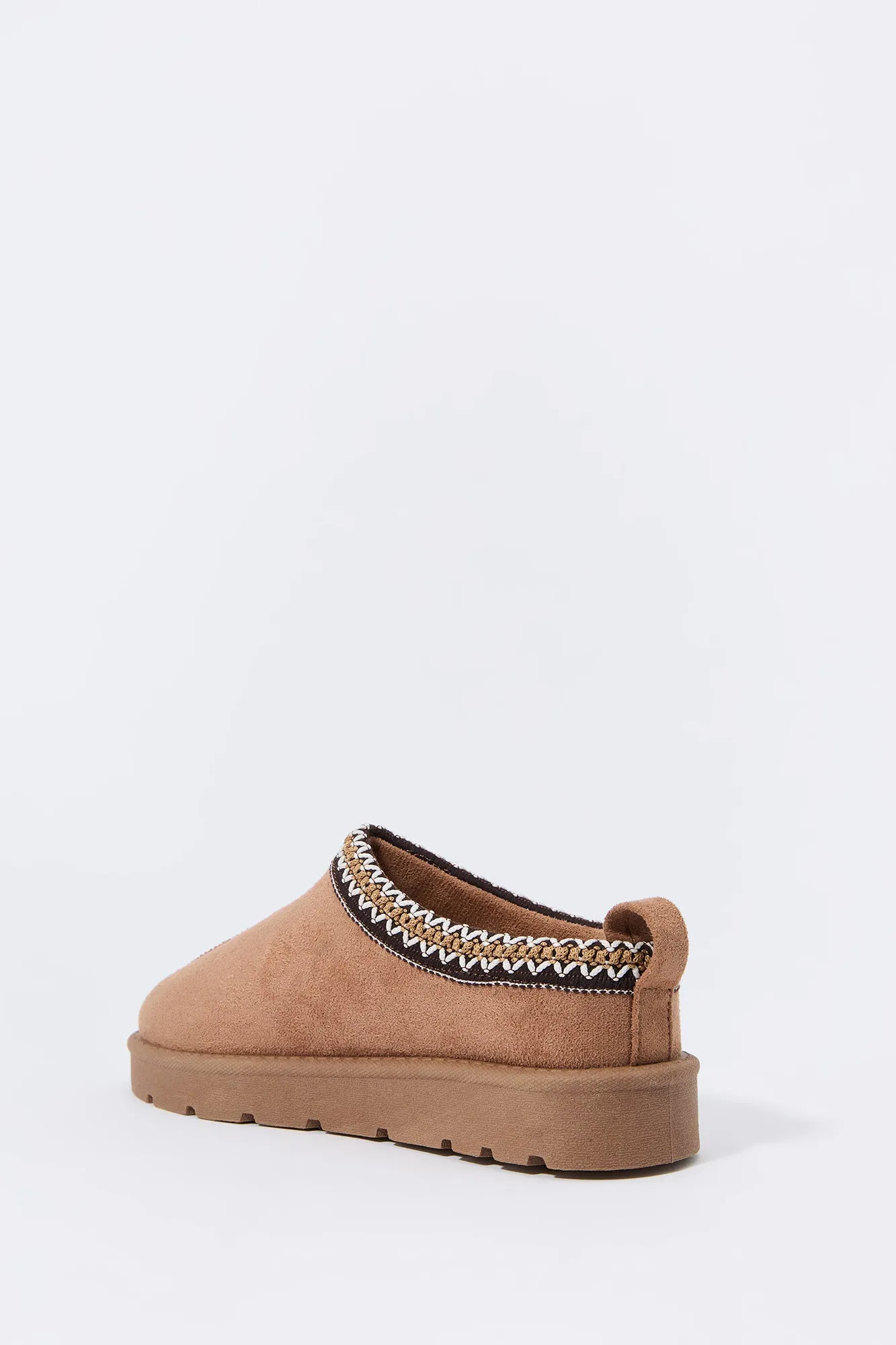 Embroidered Suede Slipper Booties sold by Charlotte Russe product image thumbnail 4