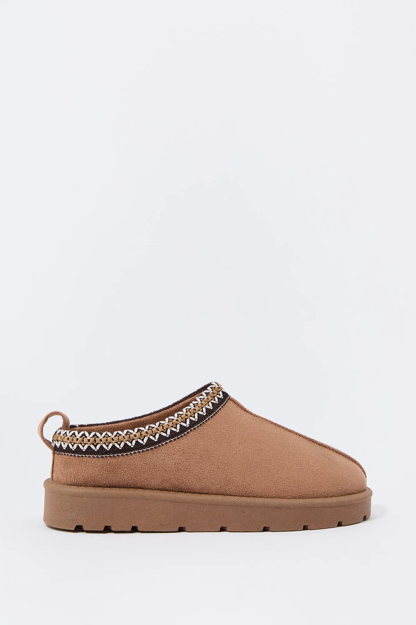 Embroidered Suede Slipper Booties sold by Charlotte Russe product image thumbnail 2