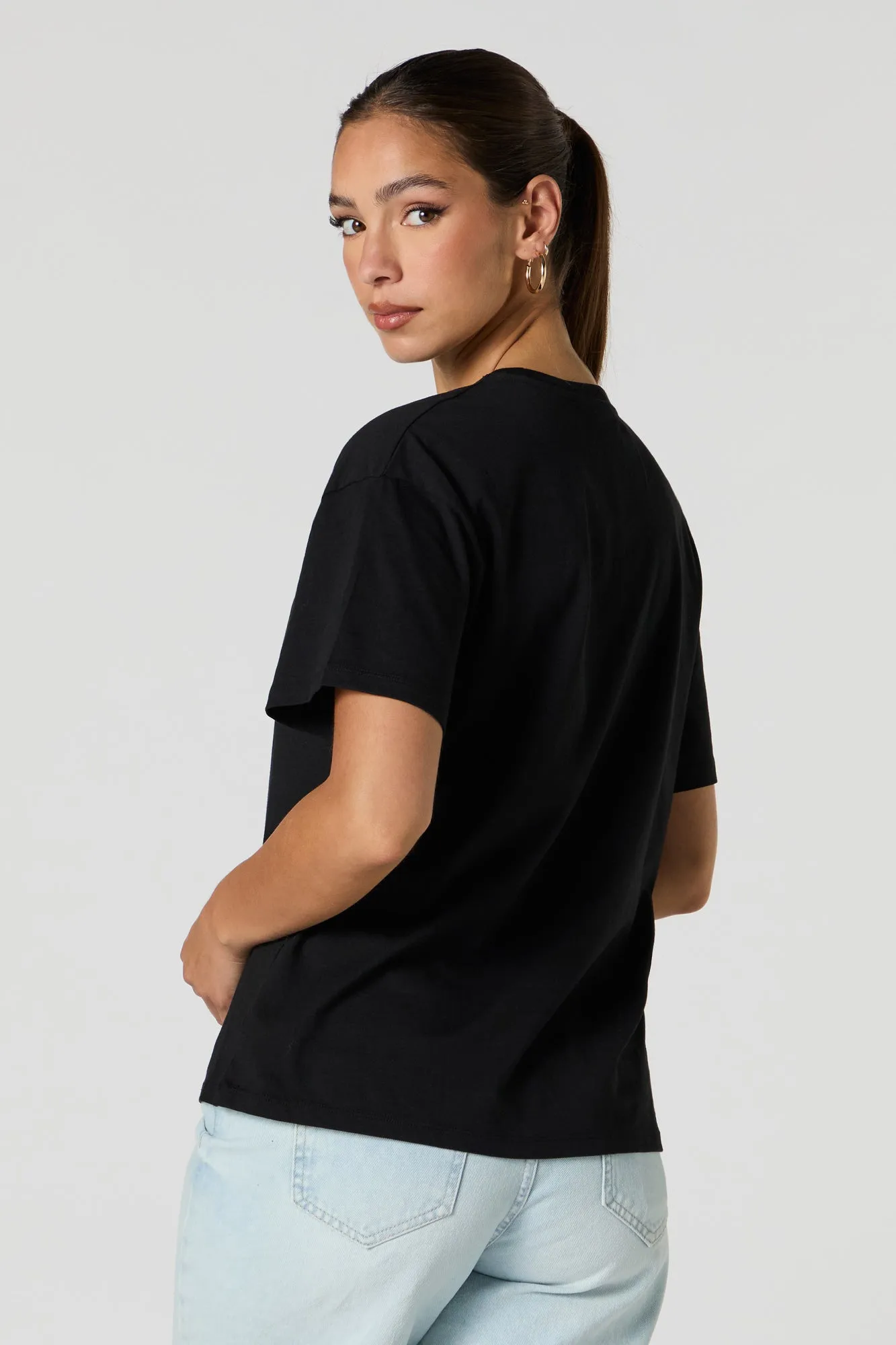 Pool Ball Graphic Boyfriend T-Shirt sold by Charlotte Russe product image thumbnail 4