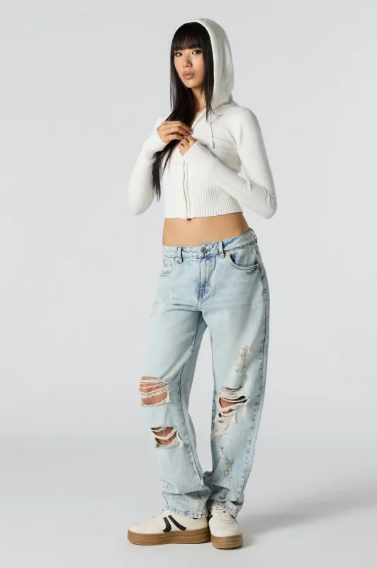 Distressed Slouchy Straight Leg Jean sold by Charlotte Russe