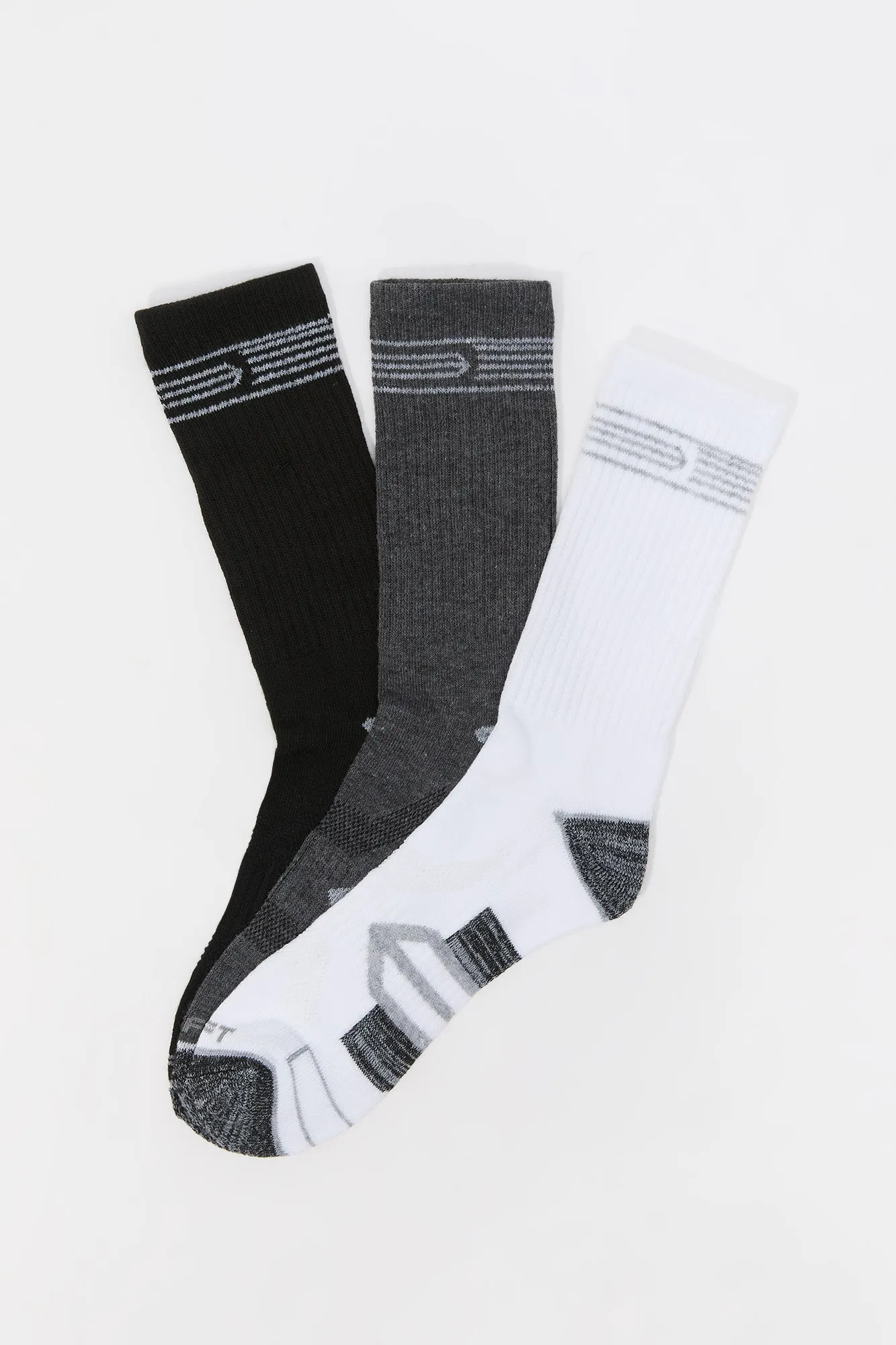 Athletic Crew Socks (3 Pack) sold by Charlotte Russe