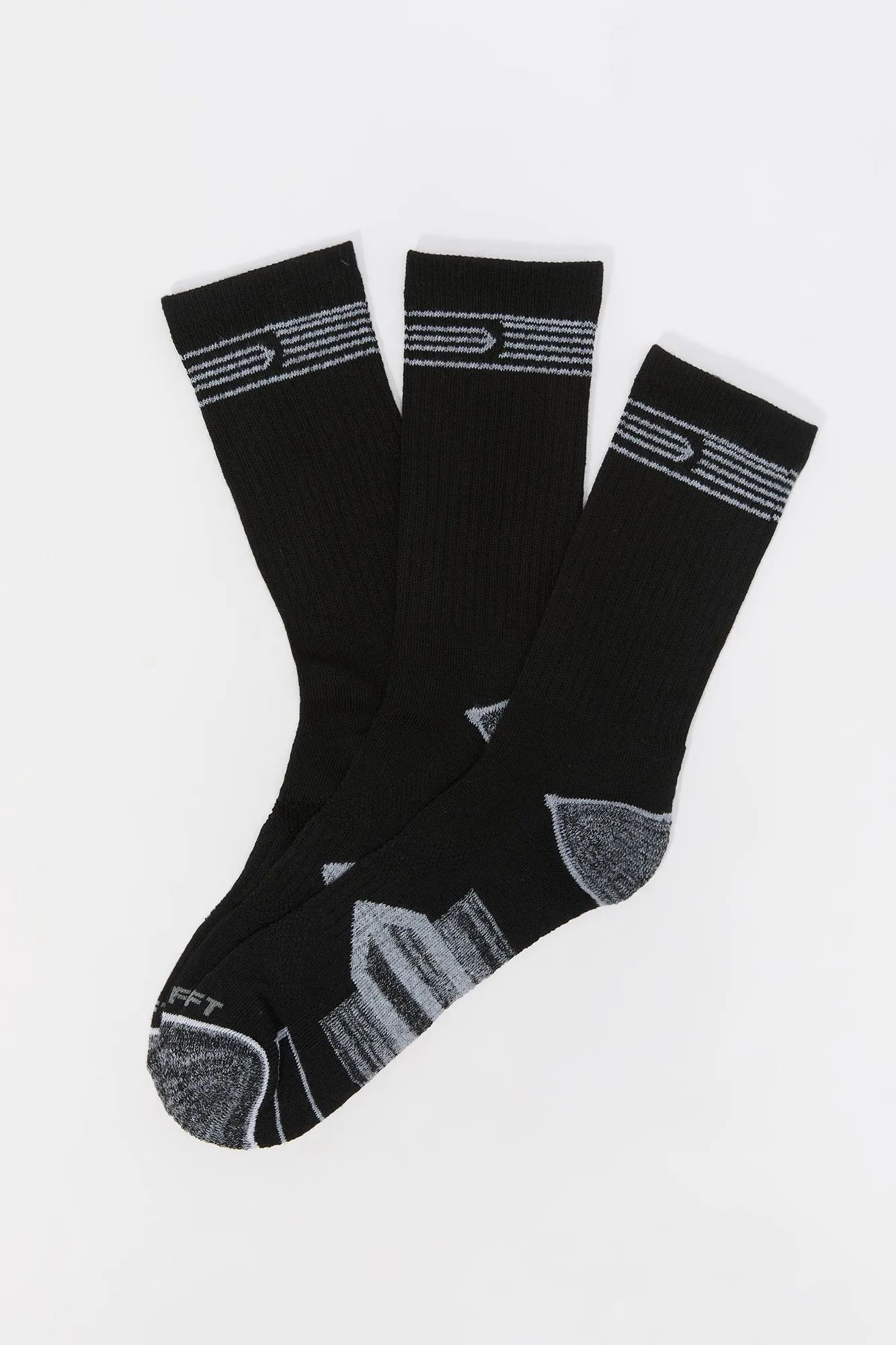 Athletic Crew Socks (3 Pack) sold by Charlotte Russe product image thumbnail 2