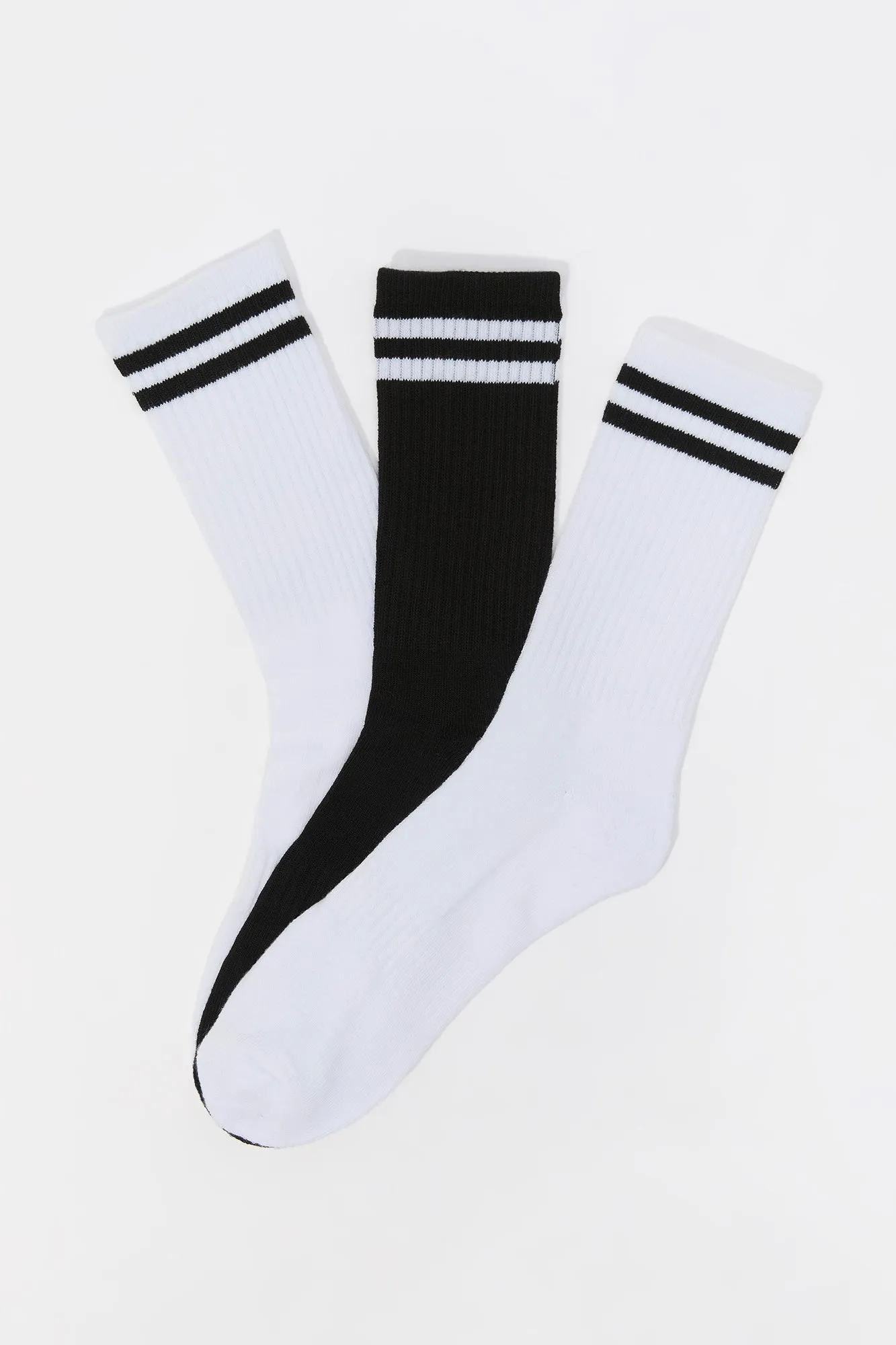 Striped Crew Socks (3 Pack) sold by Charlotte Russe product image thumbnail 2