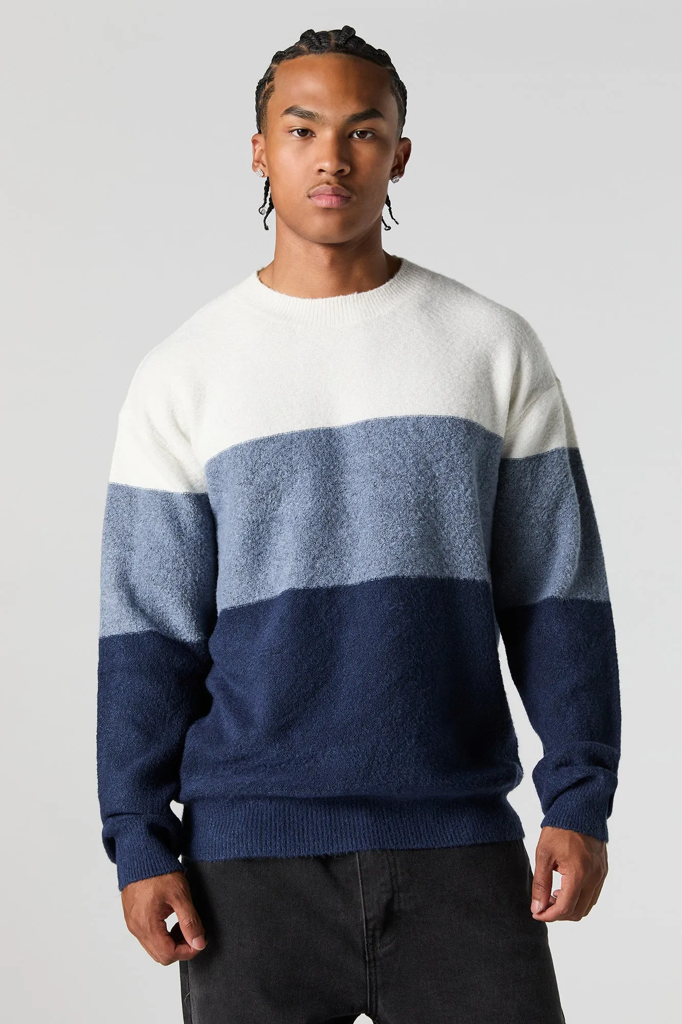 Mossy Knit Colourblock Sweater sold by Charlotte Russe product image thumbnail 4