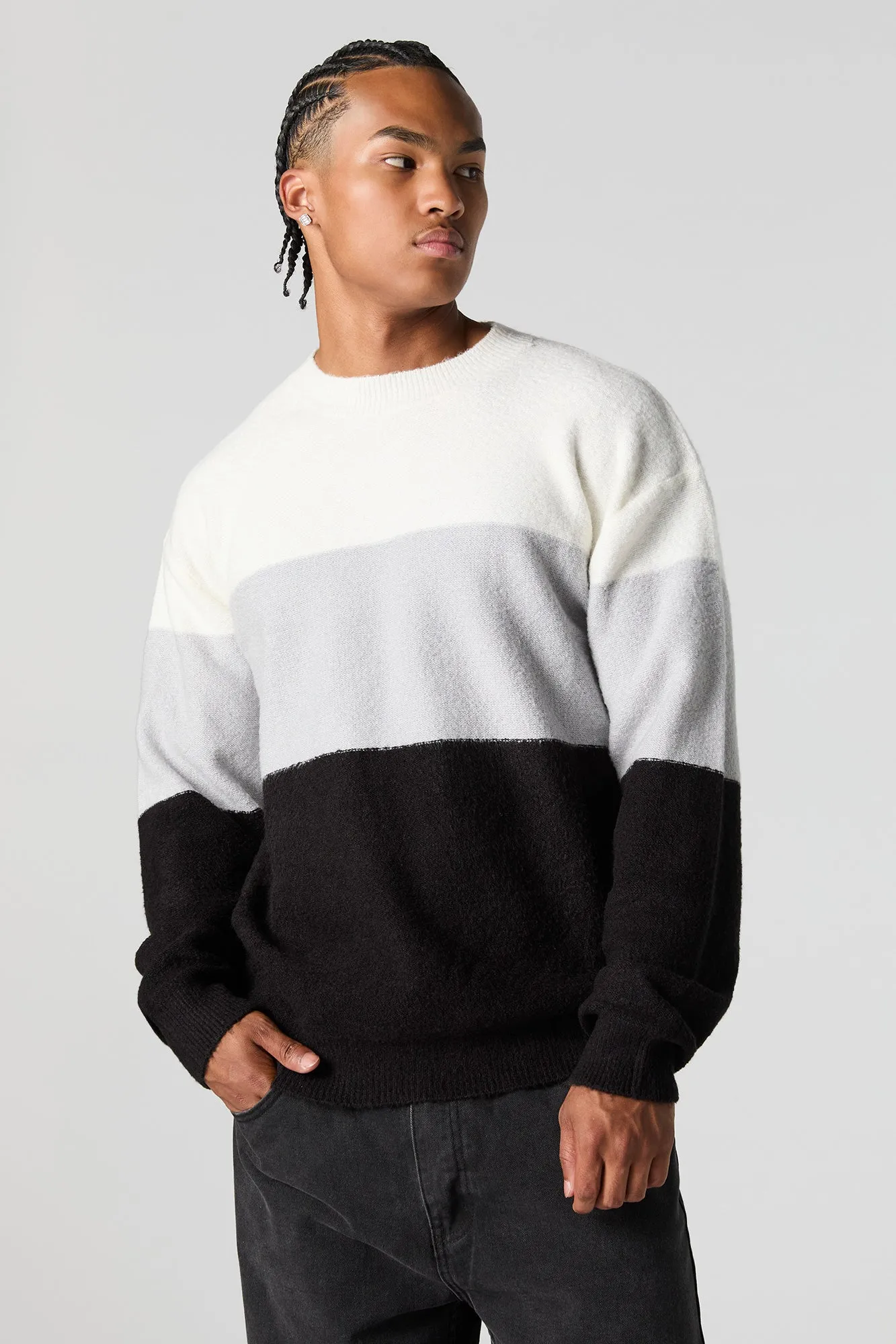 Mossy Knit Colourblock Sweater sold by Charlotte Russe product image thumbnail 5