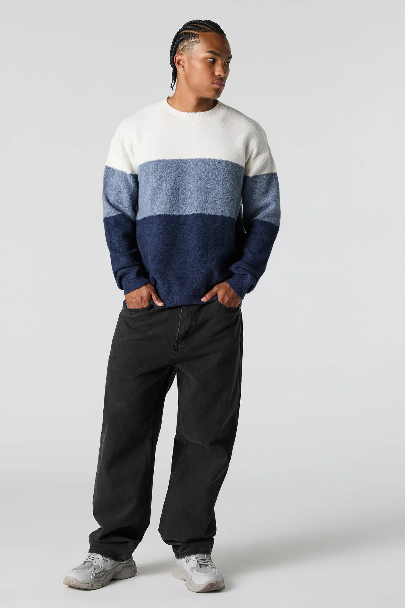 Mossy Knit Colourblock Sweater sold by Charlotte Russe product image thumbnail 3