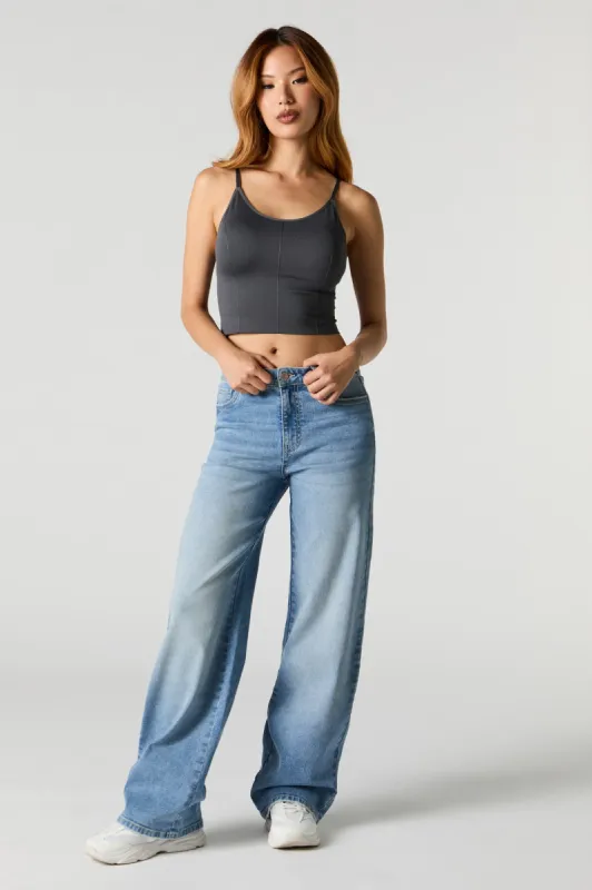 Medium Vintage Wash Wide Leg Jean sold by Charlotte Russe