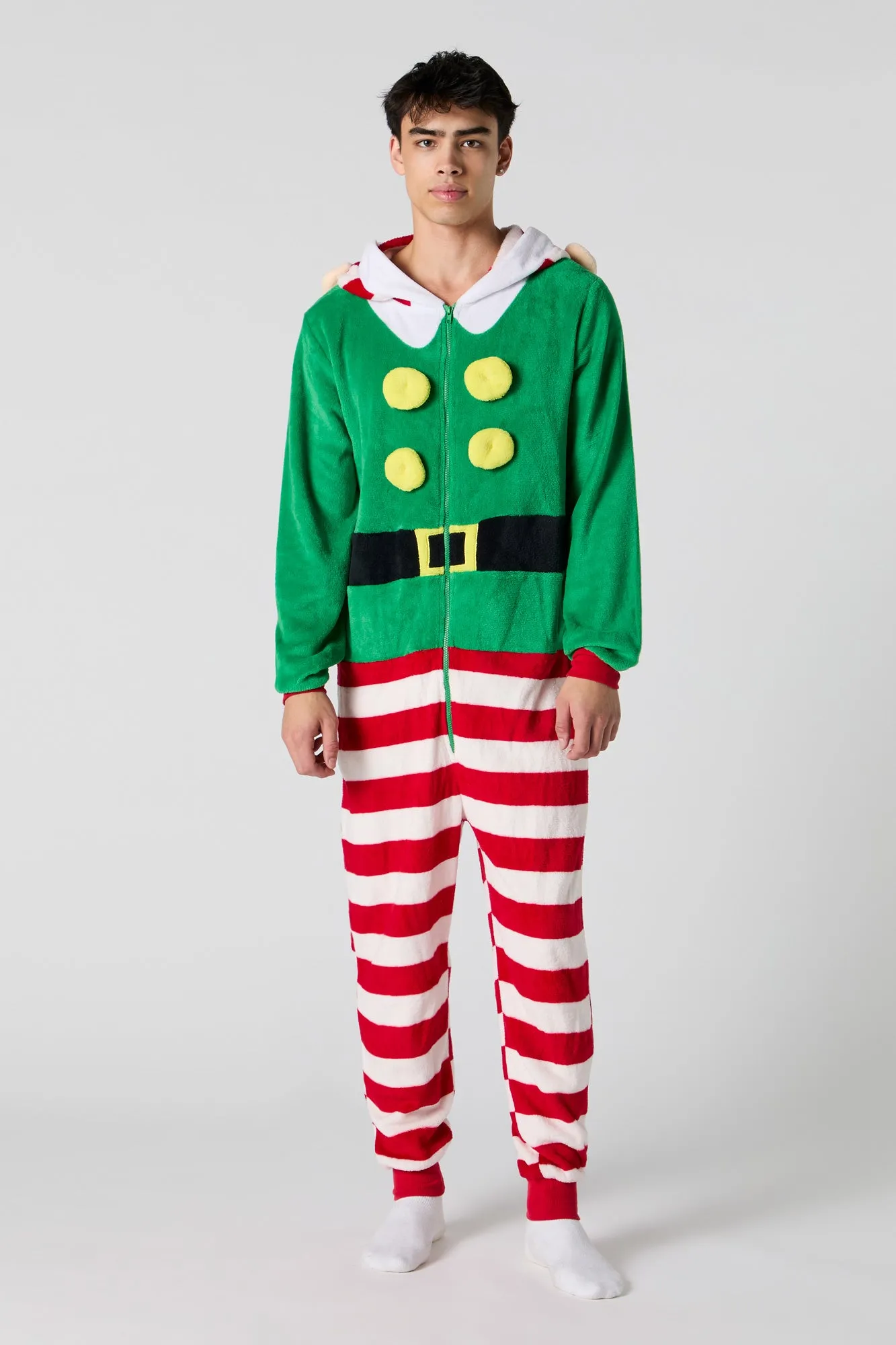 3D Elf Plush Onesie sold by Charlotte Russe product image thumbnail 2