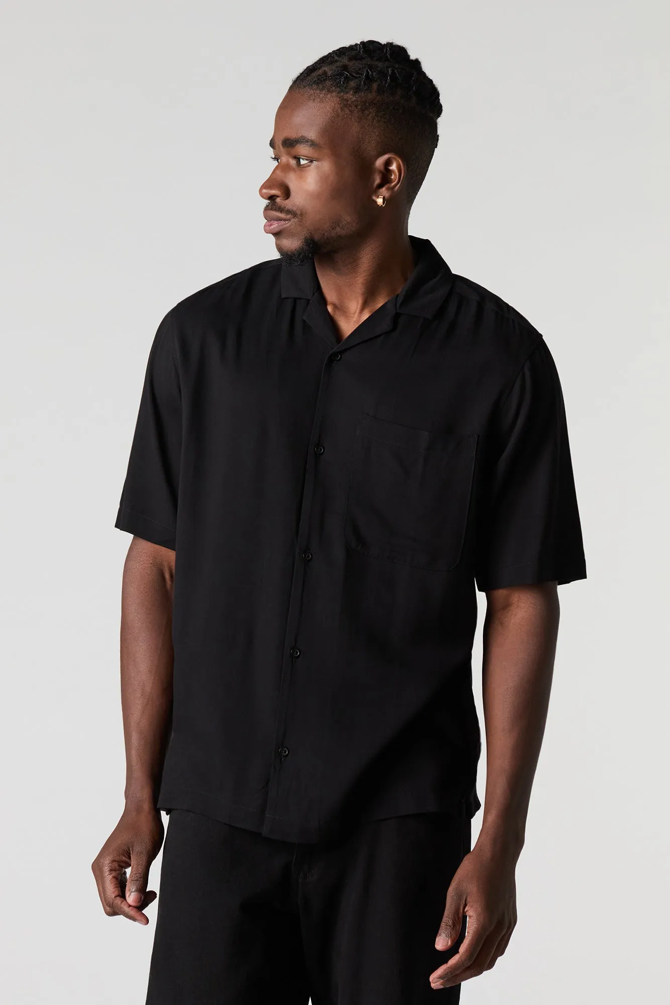 Short Sleeve Button-Up Top sold by Charlotte Russe product image thumbnail 4