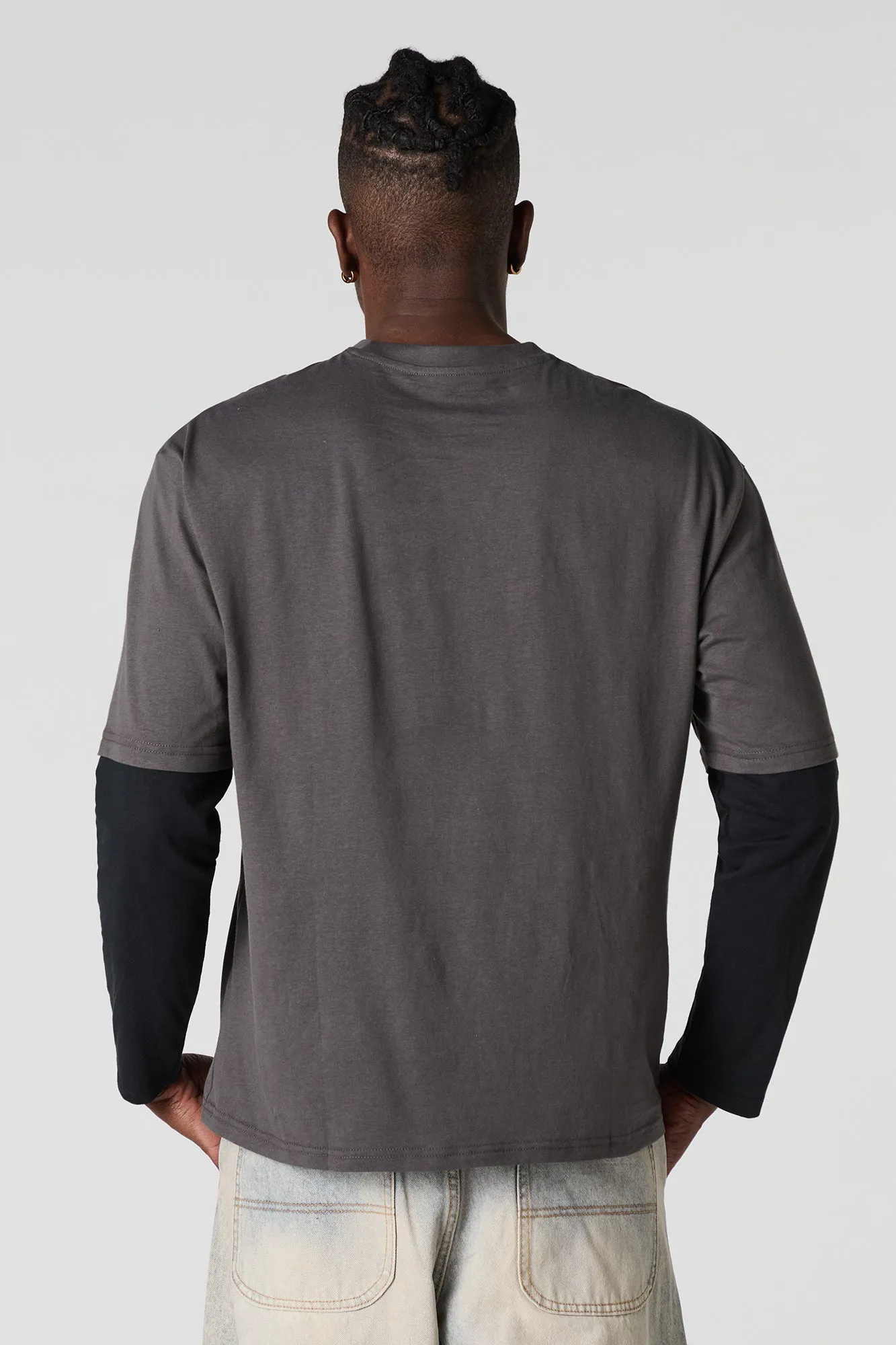 Graphic Layered Long Sleeve Top sold by Charlotte Russe product image thumbnail 5