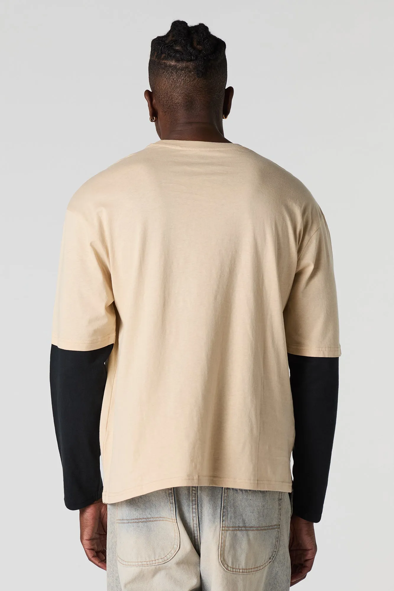 Graphic Layered Long Sleeve Top sold by Charlotte Russe product image thumbnail 2