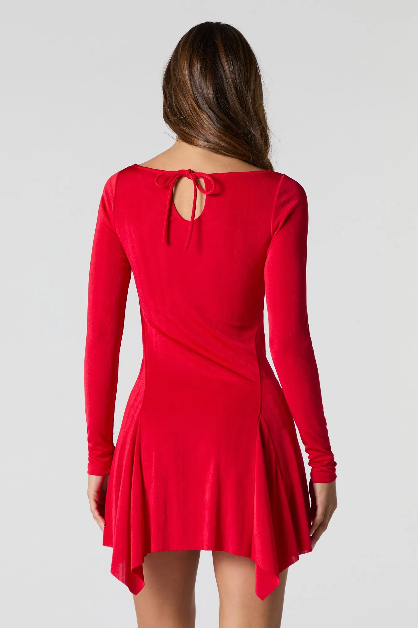 Asymmetrical Slinky Mini Dress sold by Charlotte Russe product image thumbnail 2