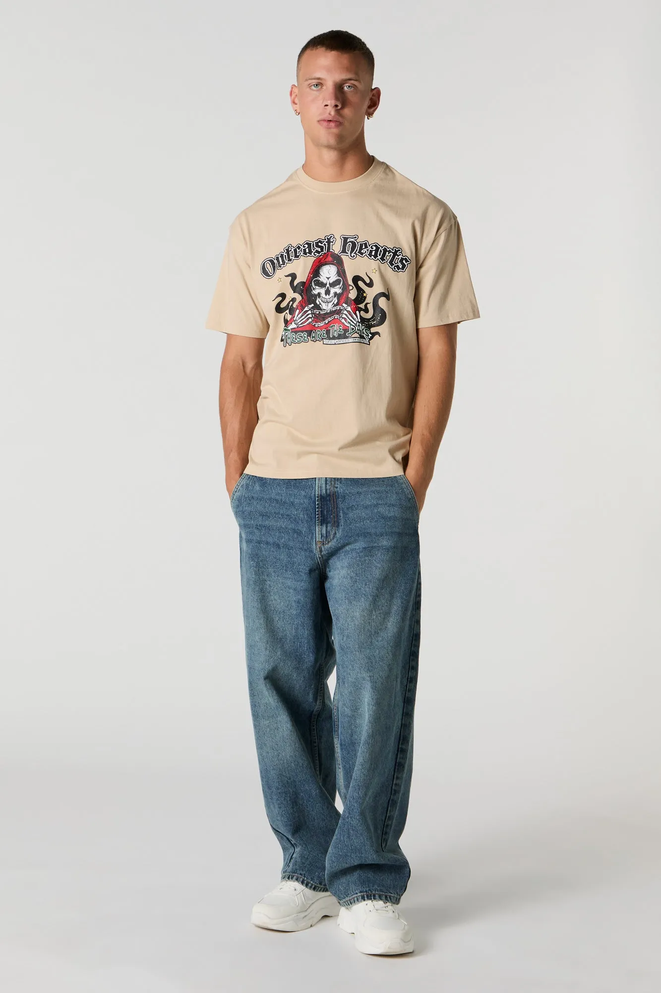 Outcast Hearts Graphic T-Shirt sold by Charlotte Russe product image thumbnail 3