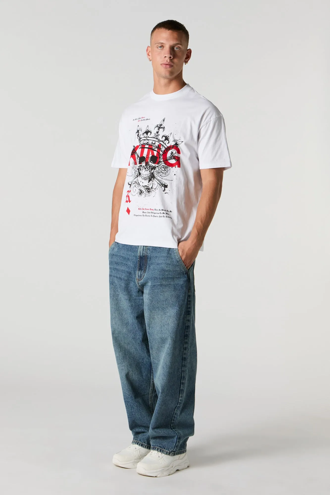 Skull King Graphic T-Shirt sold by Charlotte Russe product image thumbnail 3