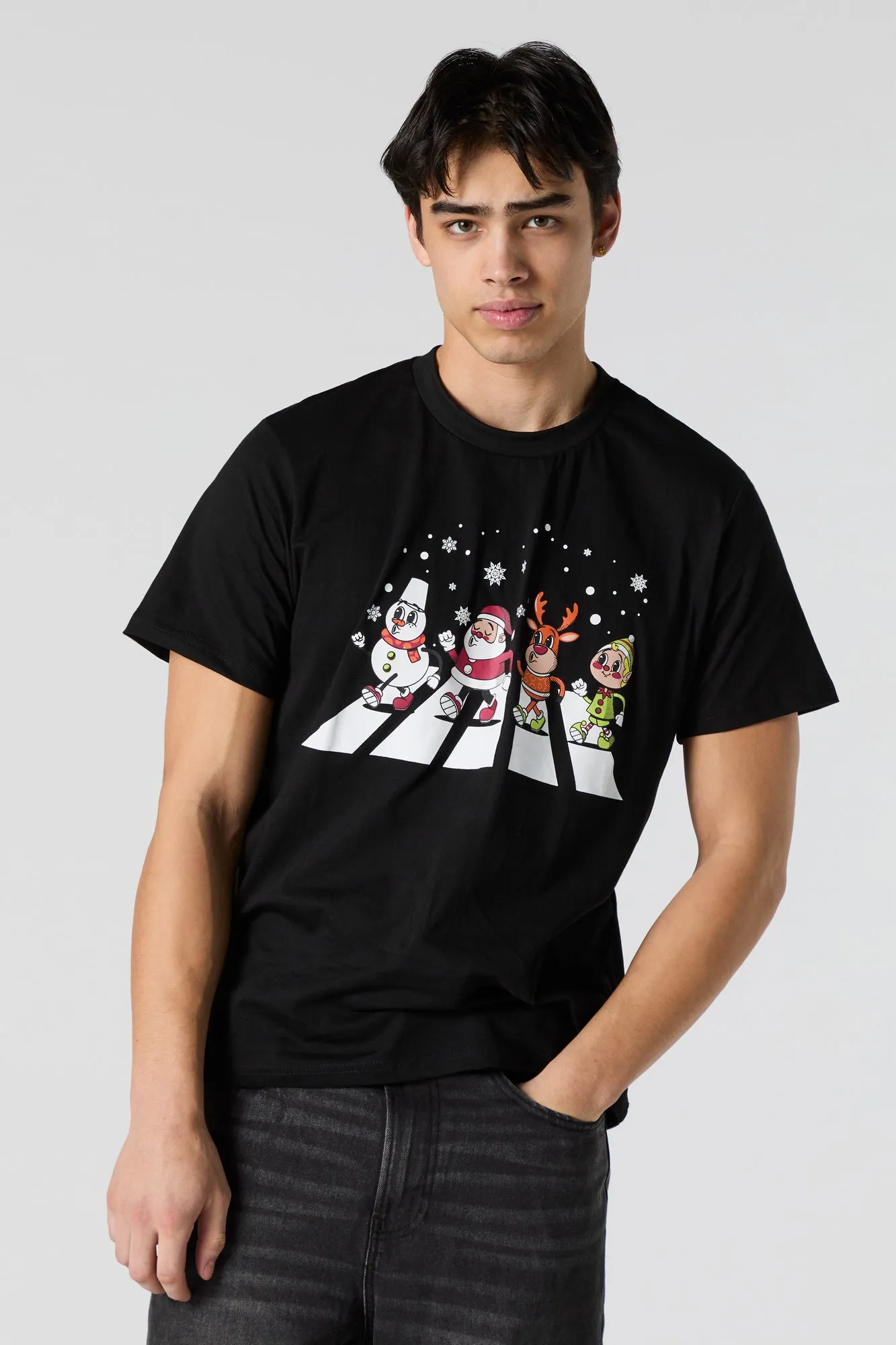 Christmas Graphic T-Shirt sold by Charlotte Russe product image thumbnail 4