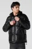 Faux Leather Hooded Puffer Jacket sold by Charlotte Russe