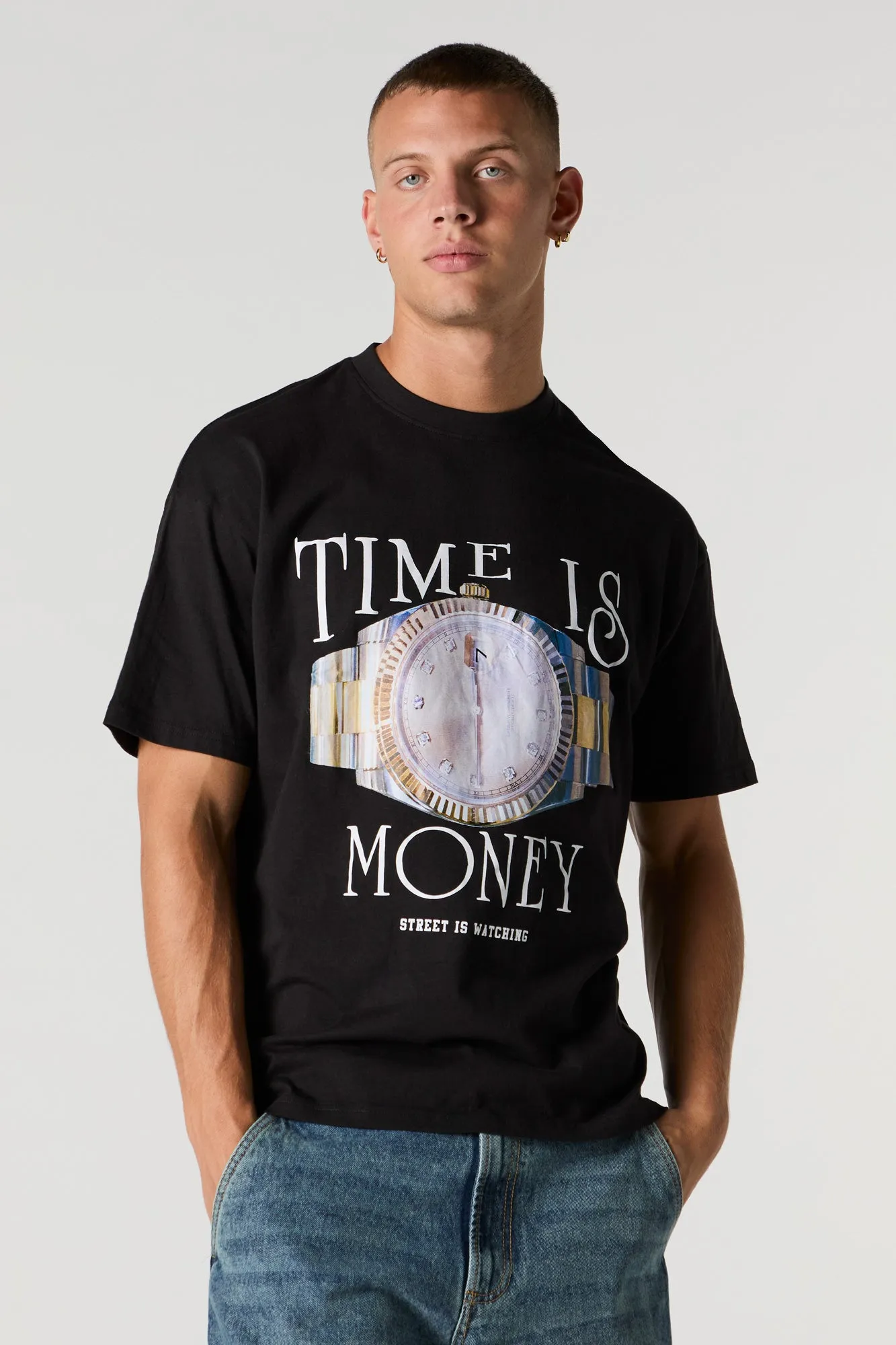 Time is Money Graphic T-Shirt sold by Charlotte Russe