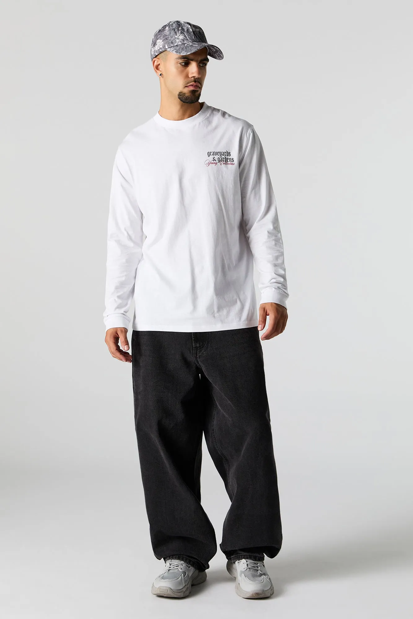 Graveyards & Gardens Graphic Long Sleeve Top sold by Charlotte Russe product image thumbnail 3