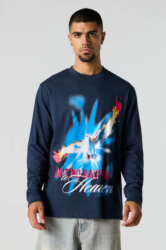 No Halfway Heaven Graphic Long Sleeve Top sold by Charlotte Russe