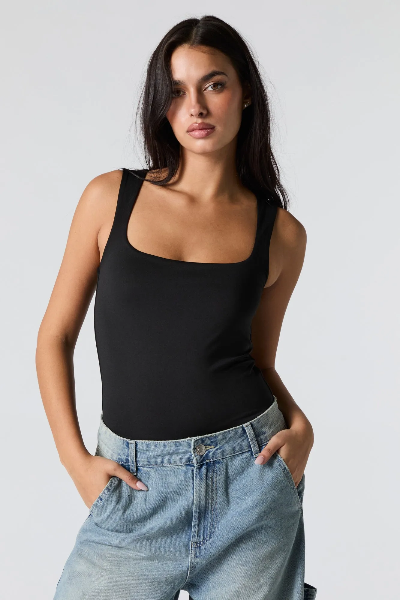 Contour Square Neck Sleeveless Bodysuit sold by Charlotte Russe product image thumbnail 5
