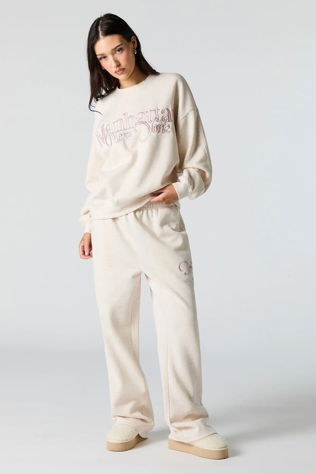Embroidered Destination Sweatshirt sold by Charlotte Russe product image thumbnail 3