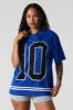 Mesh Graphic Football Jersey sold by Charlotte Russe