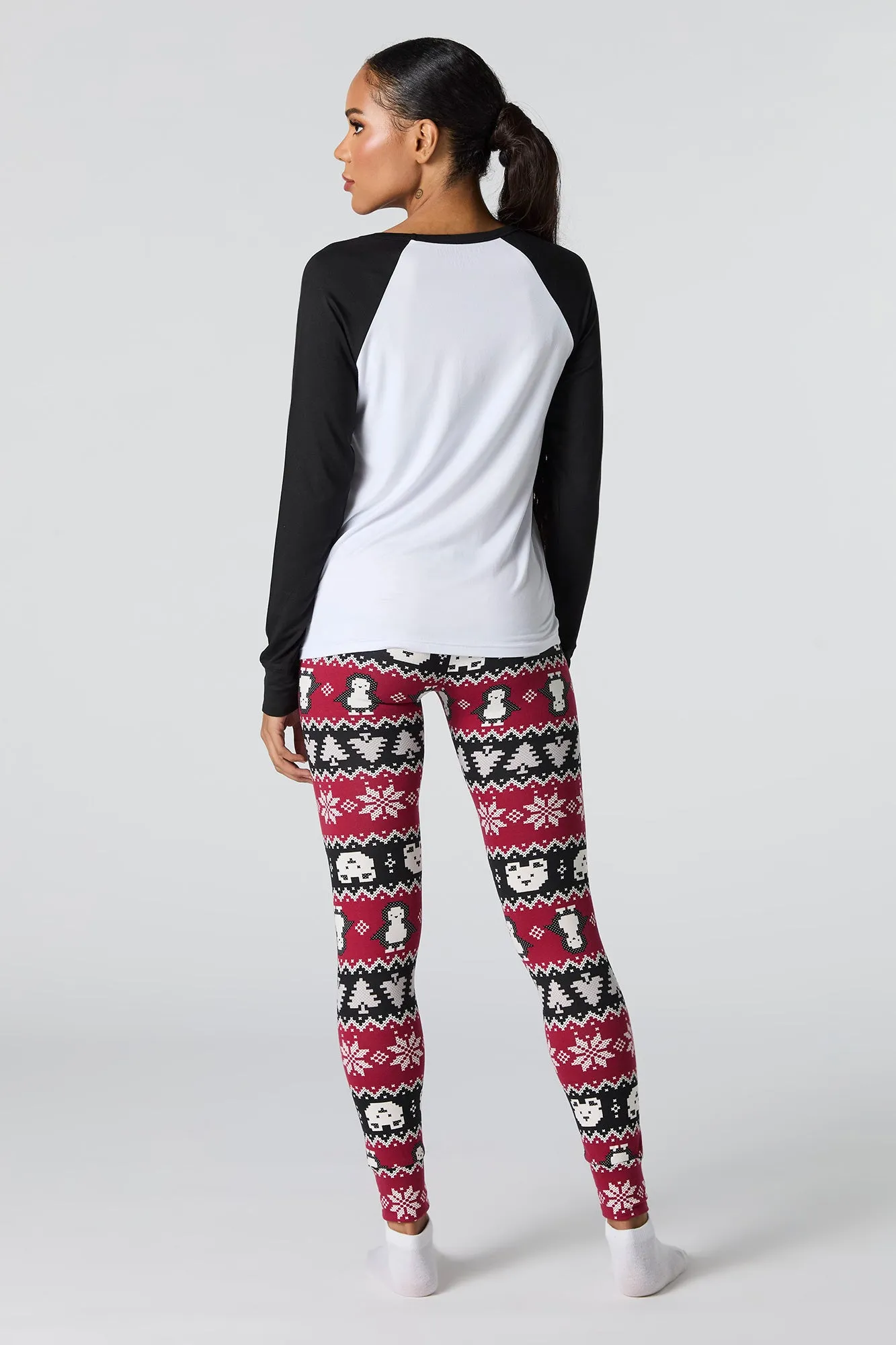 Womens Matching the Family Naughty or Nice 2 Piece Pajama Set sold by Charlotte Russe product image thumbnail 3