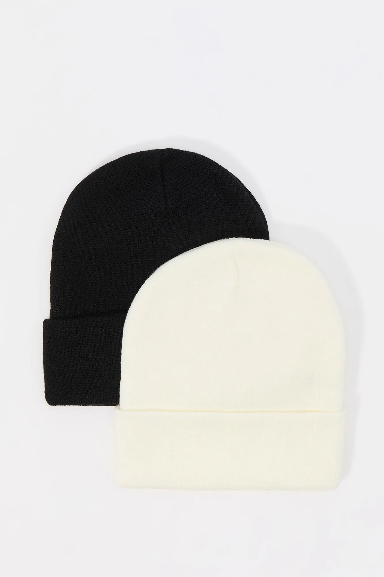 Ribbed Knit Beanie (2 Pack) sold by Charlotte Russe product image thumbnail 3