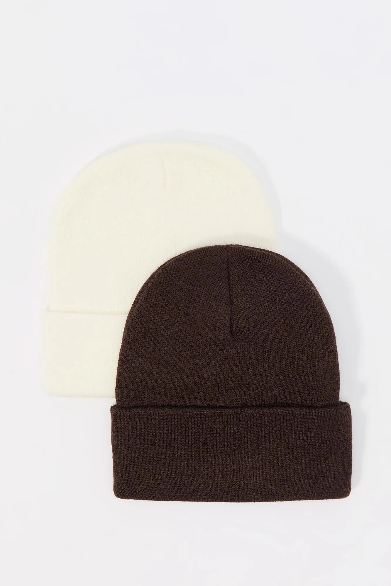 Ribbed Knit Beanie (2 Pack) sold by Charlotte Russe product image thumbnail 5