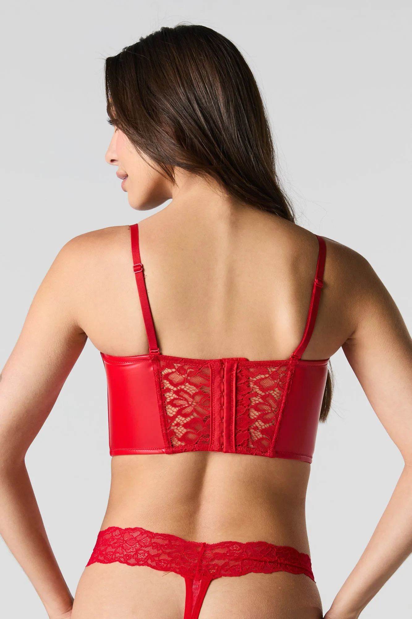 Faux Leather Lingerie Bustier sold by Charlotte Russe product image thumbnail 3